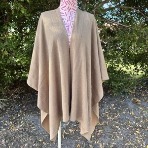 Lauren Ralph Lauren Black Label Gold Metallic Kimono Wrap Reversible OS Sweater - Picture 1 of 14