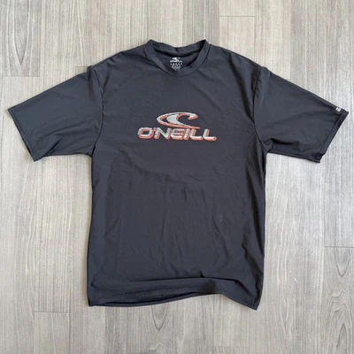 Camisa O'Neill Para Hombres Grande Piel Negra 6oz UV 50+ Protección Surf Natación Camiseta Foto 1 de 4