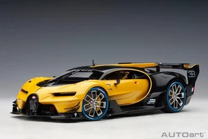 1:18 Scale Bugatti Vision GT Gran Turismo Yellow/Black Carbon Autoart Model Car - Picture 1 of 7