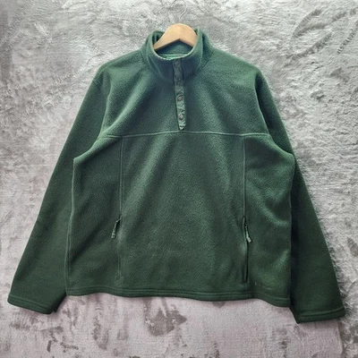 L.L. Pullover a presión de vellón verde Bean para hombre grande El Salvador vintage al aire libre L Foto 1 de 4