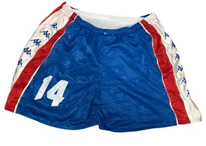 Vintage Kappa Men’s Red White And Blue Lined Soccer Shorts Size L/XL - Picture 1 of 9