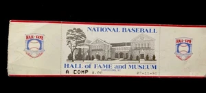 National Baseball Hall of Fame & Museum Cooperstown NY Full Ticket 7.11.1991 - Bild 1 von 3