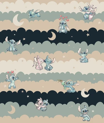 Lilo and Stitch Wallpaper 212 x 250 cm children kids bedroom Disney brown - Image 1 of 4