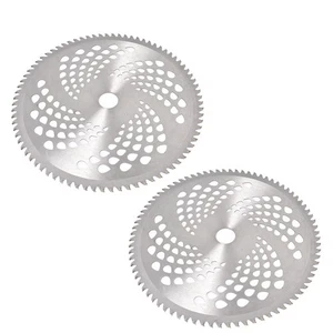 2 Pcs Replace For Cutter Trimmer Weed Eater Carbide Tip Brush Blades 10" x 80T - Picture 1 of 9