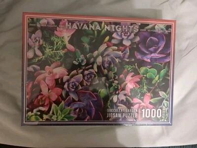 Rompecabezas completo Havana Nights jardín suculento 1000 piezas Foto 1 de 2
