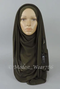 Premium Quality Chiffon Maxi Hijab Scarf Muslim Headcover 180x70 - 180x85 Cm - Picture 1 of 88