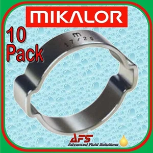 17mm - 20mm 3/4" Steel DOUBLE 2 EAR O Clips Fuel Gas Air Clamp Silicone Hose ZP - Picture 1 of 1