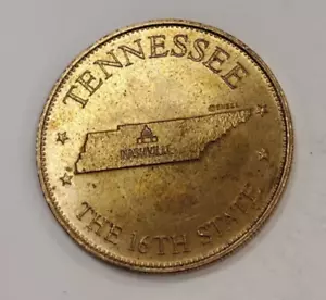 Bronze Staaten der Union 1969 Shell Öl Spiel Medaille Münze - Tennessee - Bild 1 von 5