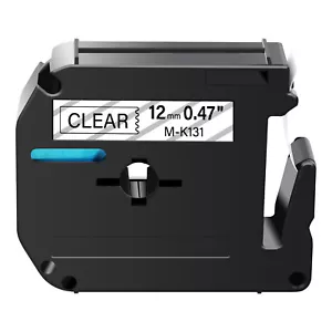 1PK Compatible for BROTHER PT-M95 M-K M131 Label Tape Clear 12mm for Home Use - Picture 1 of 12