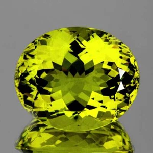 Green Gold Lemon Quartz 88.70 carat Oval 32x26 mm, Flawless-VVS Clarity - Picture 1 of 2