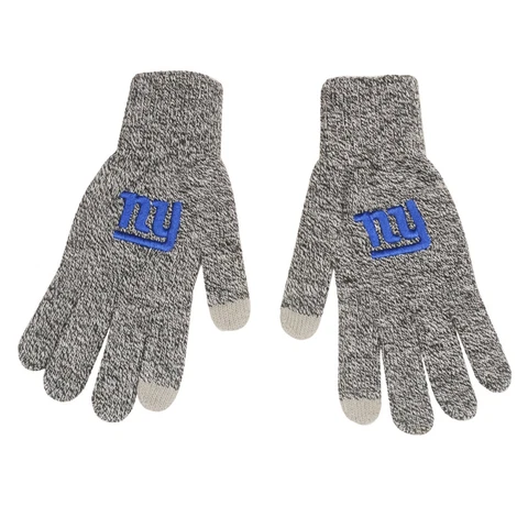 New York Giants NFL Gray Knit Acrlic Gloves W/Texting Tips FREE SHIP! Cover