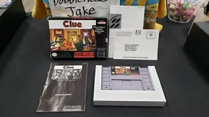 CIB CLUE NINTENDO SNES VIDEO GAME COMPLETE IN BOX W/ PROTECTOR CASE - Picture 1 of 8