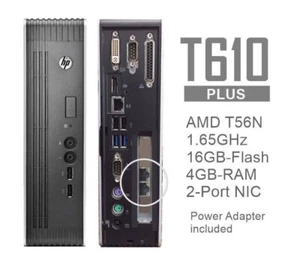 HP t610 PLUS WES7p Thin Client 16GB-F 4GB-R PCI-e 2Port pro1000 NIC - Picture 1 of 5