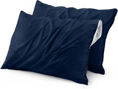 2 Pack Bed Bug Proof Zippered Pillow Encasement Waterproof Utopia Bedding - Image 1 of 4
