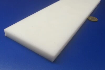 HDPE White Bar 1/2" Thick x 3.75" Wide x 48" Long - Image 1 of 4