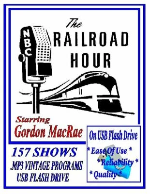 THE RAILROAD HOUR 157 Unique Oldtime Radio Shows MP3 OTR On USB Flash Drive Foto 1 de 4
