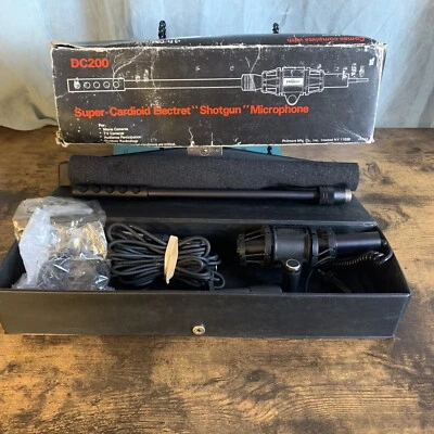 Vintage SHOTGUN MICROPHONE Philmore DC200 Movie Cameras Tv Cameras Outdoor - Image 1 of 4