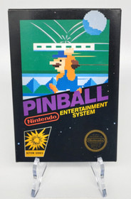 Pinball Nintendo NES Black Box 5 screw Hangtab Early Print - Near Mint - USA