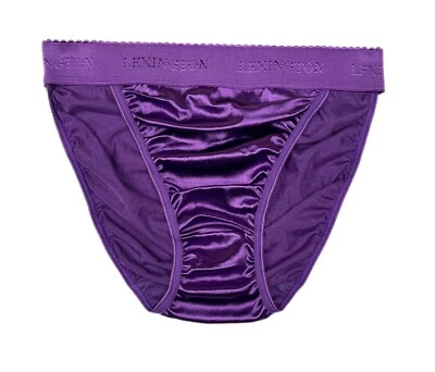 Rio Second Skin Satin Panty Wide Waistband Purple M - Image 1 of 2