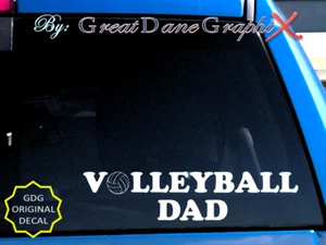 Voleibol PAPÁ Padres - Calcomanía de vinilo - Elección de color - ALTA CALIDAD - Imagen 1 de 2
