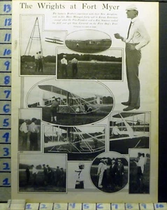 1909 WRIGHT BROTHERS AVIACIÓN PILOTO DE AVIÓN FOTOGRAFÍAS ANUNCIO DC AY74 - Imagen 1 de 1