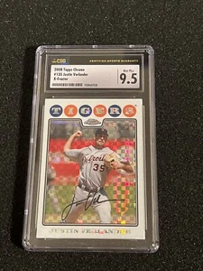 Justin Verlander 2008 Topps Chrome Xfractor CSG CGC 9.5 Tigers #135 - Picture 1 of 2