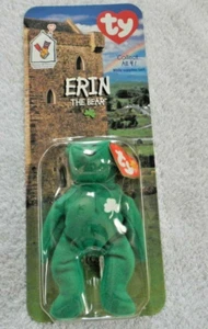 ERIN THE BEAR - 1999 McDONALD PROMOTION - TY TEENIE BEANIE BABY - MARCH 17 B-DAY - Picture 1 of 8