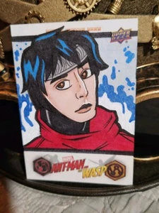 2018 Marvel AntMan and the Wasp 1/1 signierte Skizzenkarte - Bild 1 von 3