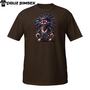 Spiky Punk Monster T-Shirt | Crazy Mohawk Creature | Rebel Streetwear Tee - Picture 1 of 32