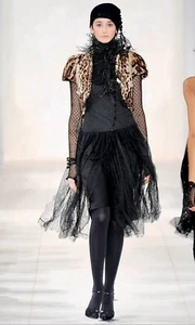 $4950 Ralph Lauren Chaqueta Bolero Etiqueta Púrpura Becerro Piel de Oveja Nuevo TALLA 8 ITALIA - Imagen 1 de 11