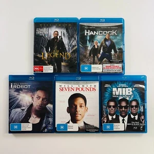 LIKE NEW Will Smith Blu-Ray lot I Am Legend Hancock i Robot Seven Pounds MIB3 - Picture 1 of 9