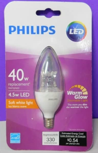 Philips LED 40w 4.5w LED Dimmable Light Warm GLow E12 Sparkle Effect NIP - Picture 1 of 11