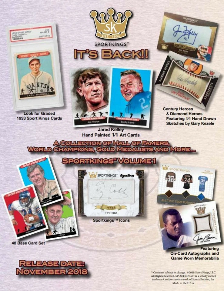 2018 Leaf Sportkings Multisport - BASE & MINI Pick Your Card Complete Your Set  - Image 1 of 1