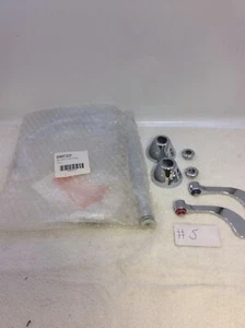 Chicago Faucets 317-PRJKCP 4” Wristblad Handel Set W/Escutcheons And Spout - Picture 1 of 1