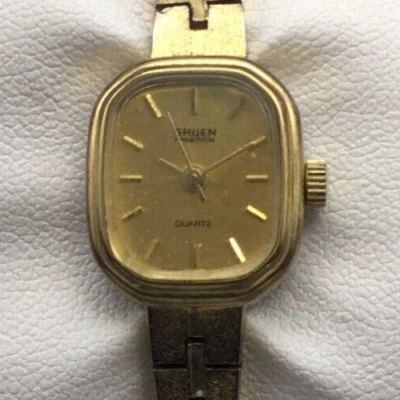 Reloj Gruen Vintage Precisión Mujer 15mm Tono Dorado Batería Nueva 5.75" Foto 1 de 4