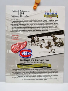 Vintage 1995 Folder - Commemorating Last Detroit vs Canadiens Game at The Forum - Bild 1 von 4