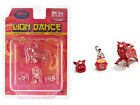 "Lion Dance" 4 piece Diecast Figure Set (1 Figures 1 Lion 2 Accessories) Limited