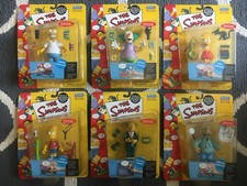 SIMPSONS Series 1 Playmates 6 Figures Complete Set WOS 2000 Vintage New MOC NIB