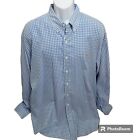 Ralph Lauren Button Down Shirt,Men Xxl, Fine 2-Ply 100'S Blue & White Check, Guc