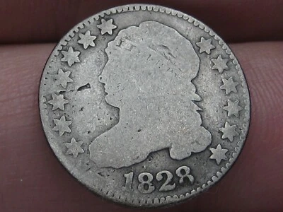 1828 Capped Bust Silver Dime- About Good Details, Large Date - Image 1 of 3