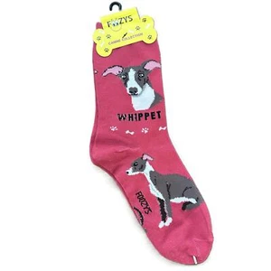 Foozy's Hundemuster Whippet Crew-Socken rosa Damen Einheitsgröße - Bild 1 von 2