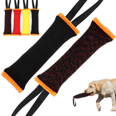 Durable Dog Bite Pillow Jute Tug Chew Toys Builder with Handle Training 20.5cm - Image 1 of 4