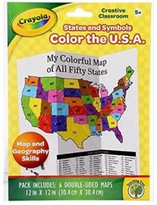 Crayola The USA States & Symbols Coloring Maps - Picture 1 of 1