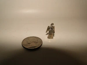 Sterling Silber 3D Engel Charm, Engel spielt Harfe - Bild 1 von 8