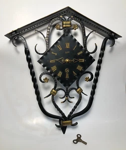 SCHATZ Vintage Wall Top Condition Clock 1960s RARE Model CAST IRON (For Repair) - Picture 1 of 16