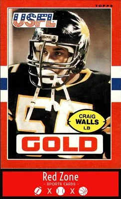 1985 Topps USFL - #37 Craig Walls NM Set Break. - Image 1 of 2