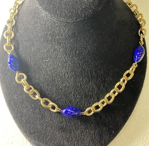 Collar De Colección Años 80 De Liguoro Tono Dorado 17" - Hecho en Italia - LR - Imagen 1 de 2