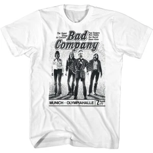 Bad Company Super Group Munich Apr 7 1977 Men's T Shirt Rock Tour Concert Merch - Picture 1 of 5