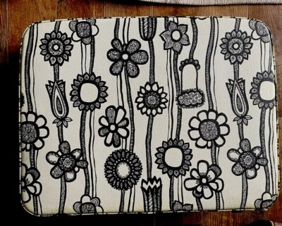 Bagagem de mão vintage grande Samsonite x Marimekko Fashionaire 25x20” preta/branca - Imagem 1 de 4