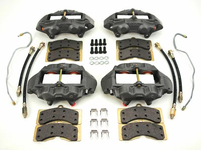 1965-1982 Corvette Brake Kit Delco Standard w/ Stainless Steel Sleeved Calipers  - Image 1 of 3